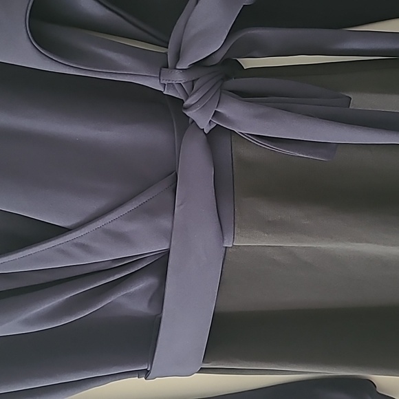 NWT 🆕️ Grace Karin Womens Wrap Slim Fit Navy Blue and Black with Long Sleeve XL - Picture 2 of 8